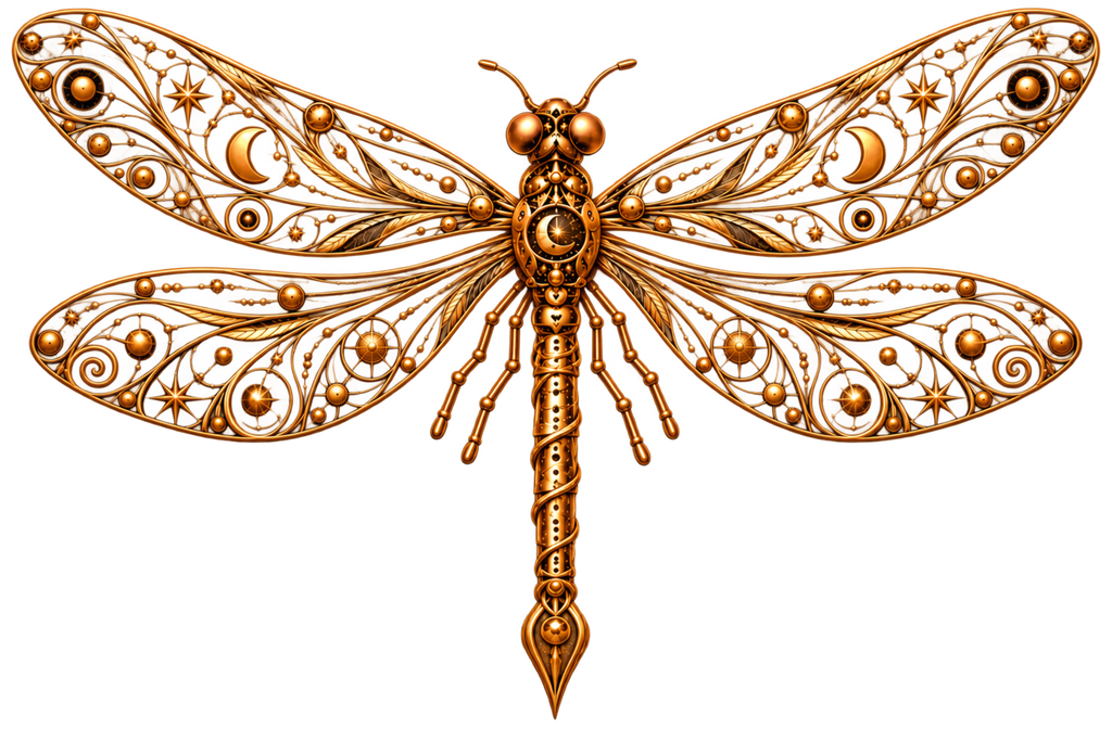 Copper Dragonfly Hoodie - Unisex