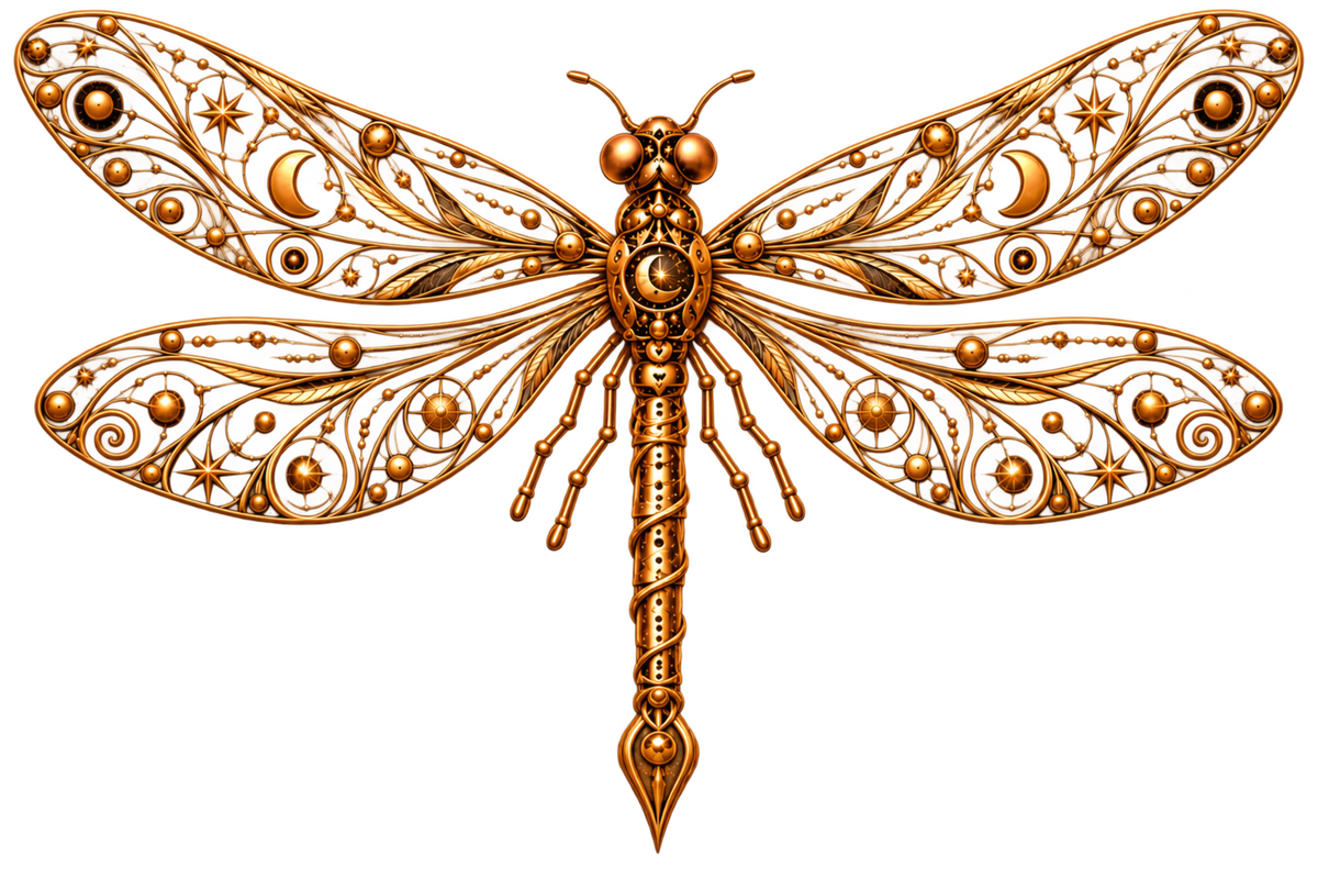 Copper Dragonfly Hoodie - Unisex